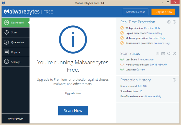 Malwarebytes 3.1.2 Premium Key
